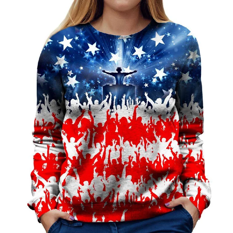 stylish performance hoodieUSA Party Womens Sweatshirt