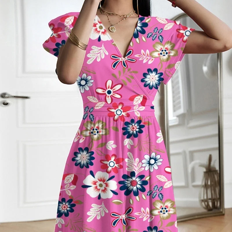 Deep Discounts v-neck dressElegant Elegant V-neck Midi Dress For Women