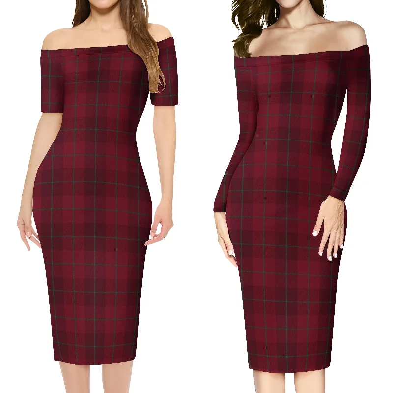 Extra Savings Stirling of Keir Tartan Off Shoulder Lady Dress