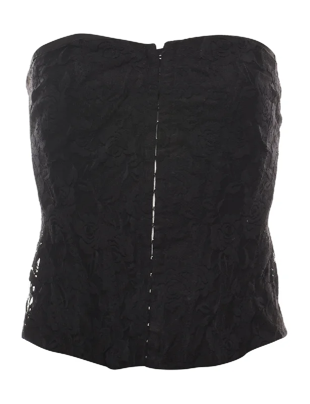 Customer Appreciation Sale Black Lace Classic Corset - S