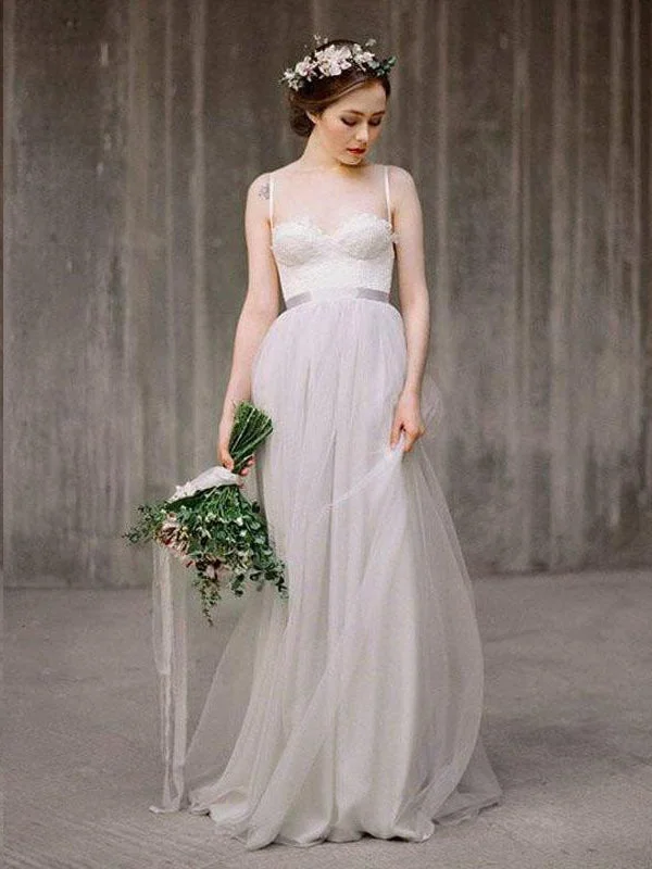 Price Reduction Simple Wedding Dresses Romantic Lace Floor-length Grey Aline Cheap Bridal Gown JKW295 Price Reduction Simple Wedding Dresses Romantic Lace Floor-length Grey Aline Cheap Bridal Gown JKW295