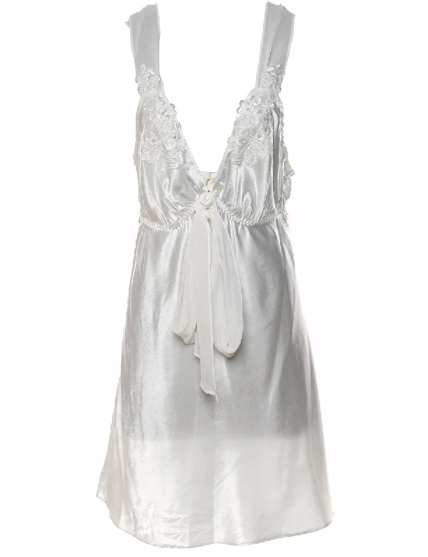 wool-blend coatWhite Nightdress - XL