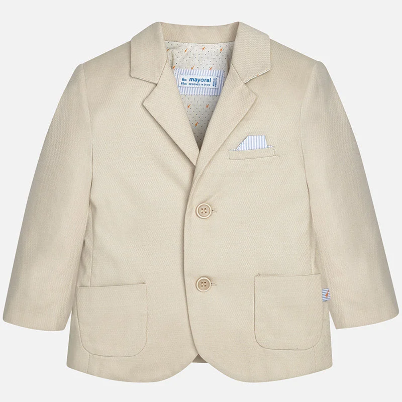 flowy evening dressMayoral Boys Suit Jacket in Beige