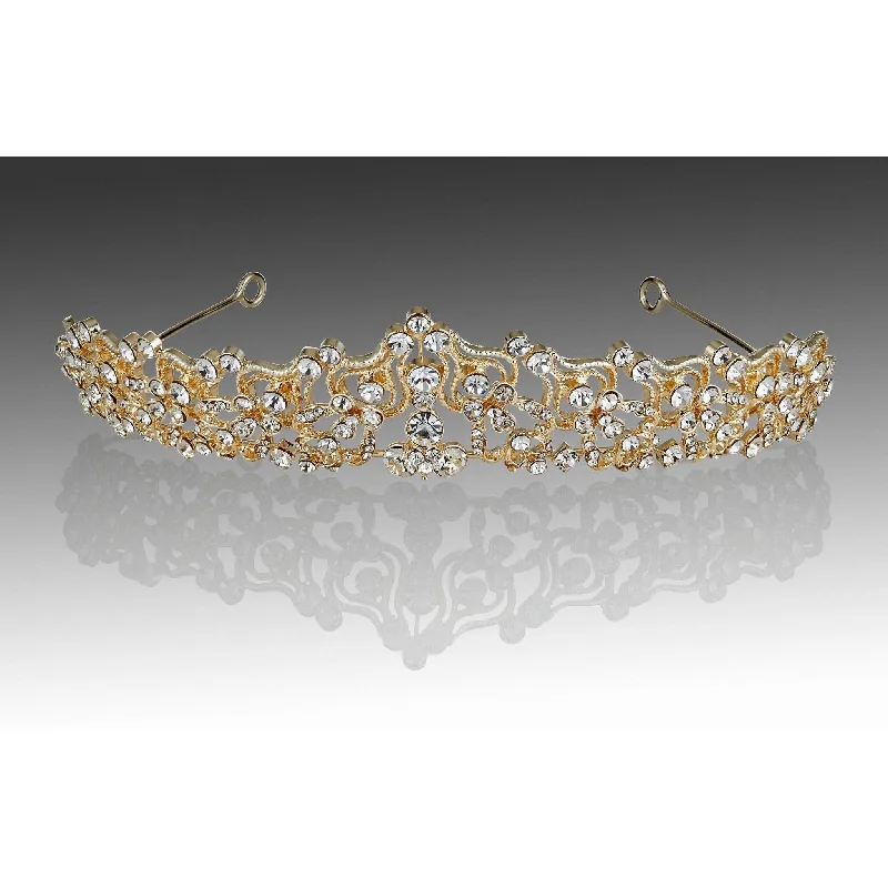 trendy wrap dressDecadent Gold Crystal Tiara