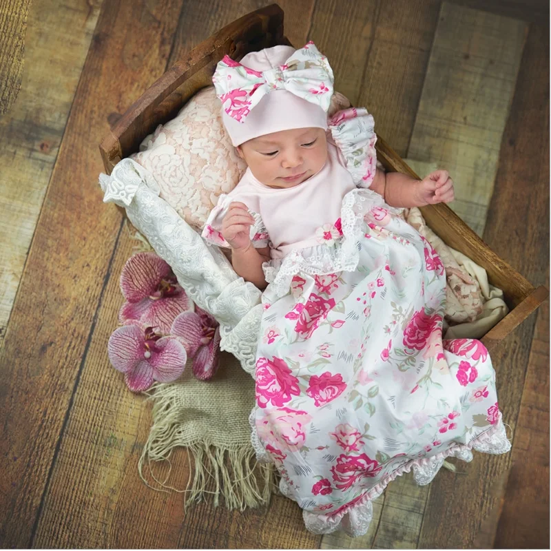 floral wrap dressHaute Baby Garden Party Gown