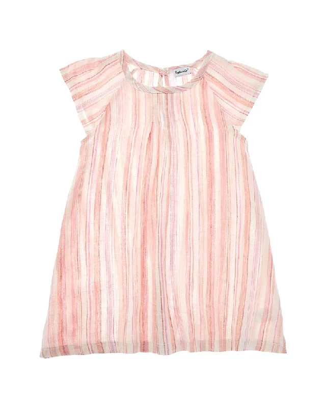 casual midi dressSplendid Multi Stripe Linen-Blend Dress