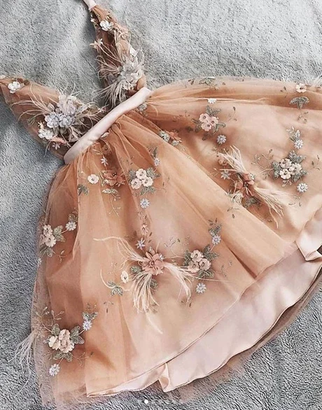 Stock Up and Save A-line V neck Champagne Tulle Lace Short Prom Dress Homecoming Dress ANN145 Stock Up and Save A-line V neck Champagne Tulle Lace Short Prom Dress Homecoming Dress ANN145