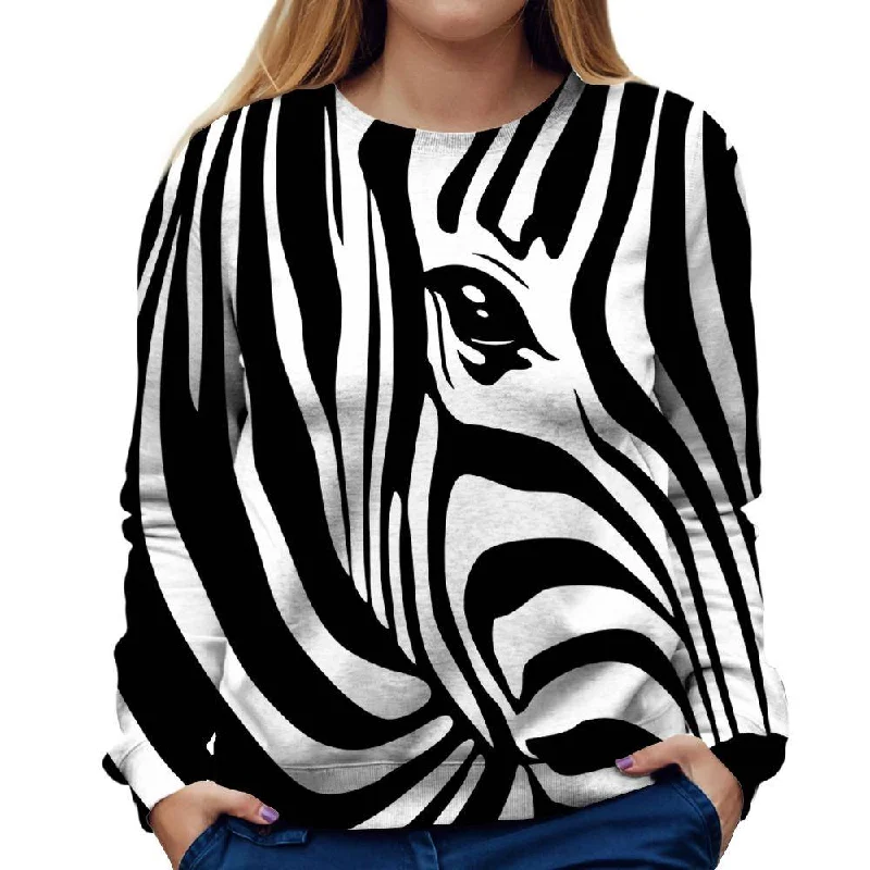 Epic Deals trendy fitness sweatshirtZebra Stripes Womens Sweatshirt