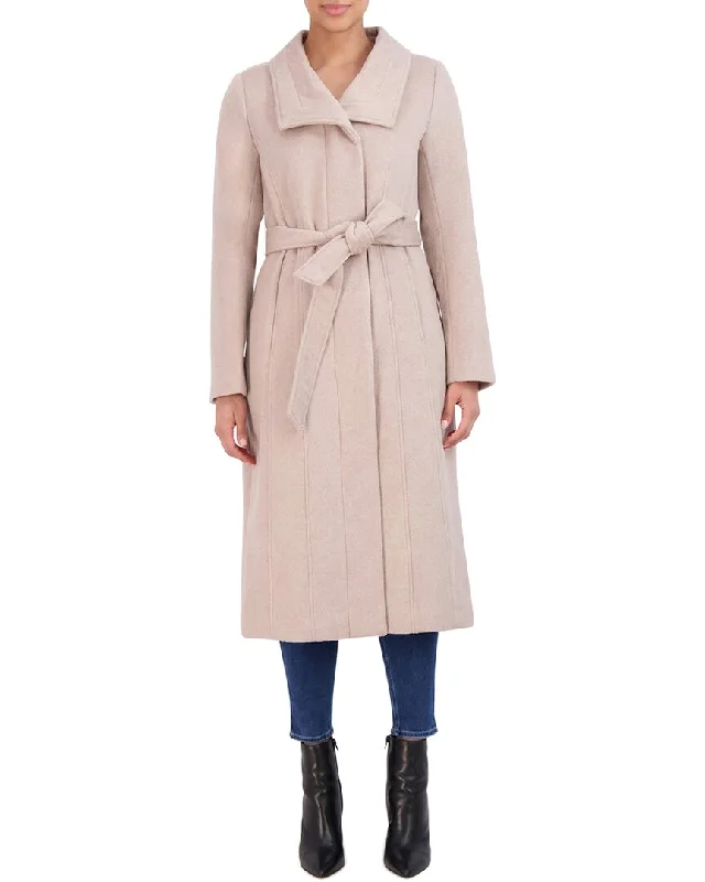Price Meltdown Cole Haan Slick Wool-Blend Long Coat