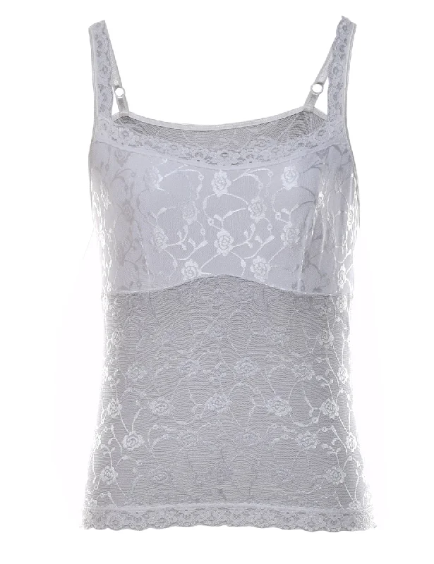 tailored coatWhite Lace Classic Camisole - S