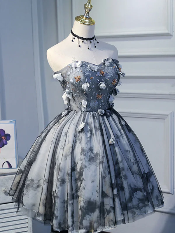 Clearance Event Ball Gown Strapless Beautiful Flower Cute Homecoming Dress Beaded Short Prom/Party Dress ATB1816 Clearance Event Ball Gown Strapless Beautiful Flower Cute Homecoming Dress Beaded Short Prom/Party Dress ATB1816