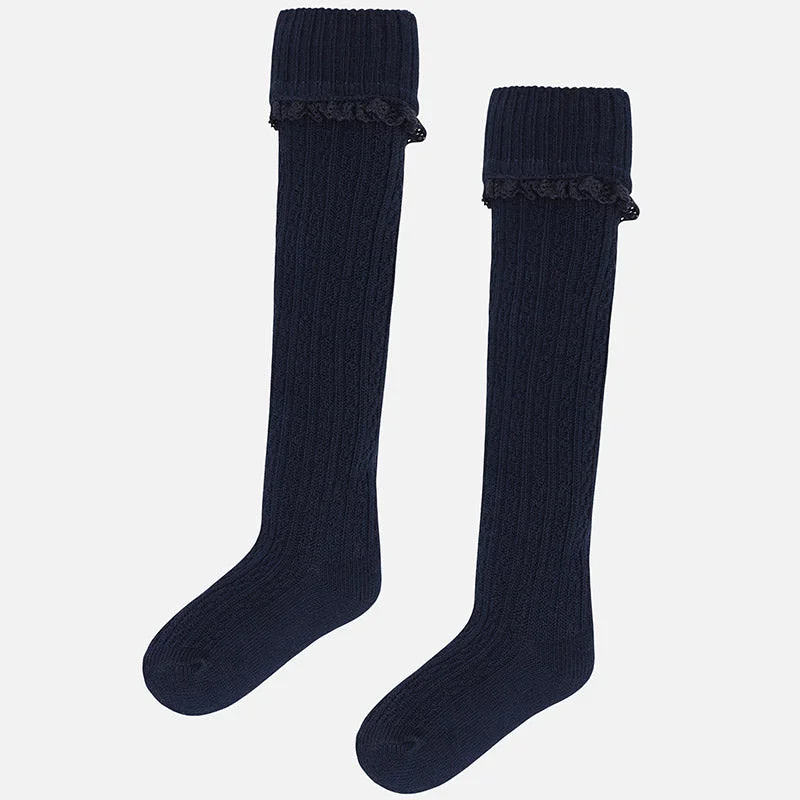 trendy mini dressMayoral Cable Knit Socks