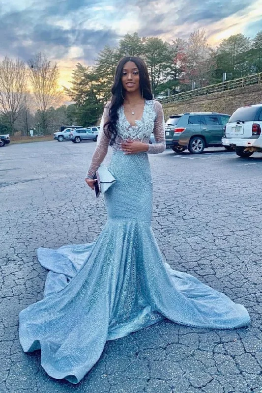 Unbeatable Prices Gorgeous Beading Appliques Court Train Long Sleevess Mermaid Prom Dresses Unbeatable Prices Gorgeous Beading Appliques Court Train Long Sleevess Mermaid Prom Dresses