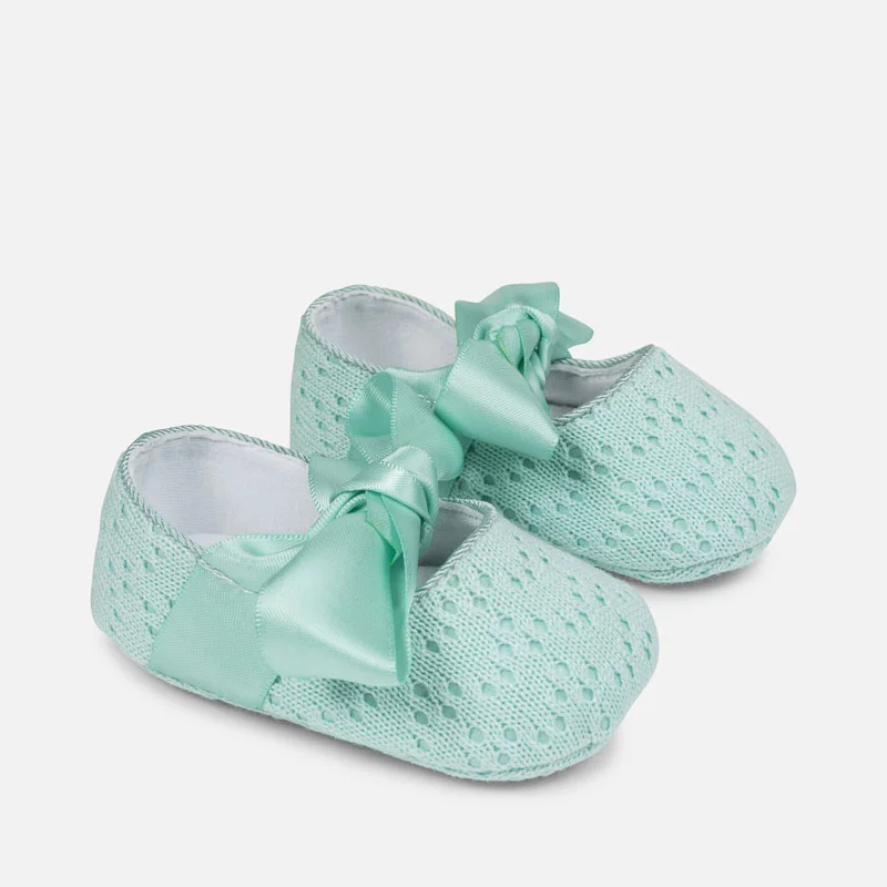 playful dressMayoral Aqua Knit Infant Shoes