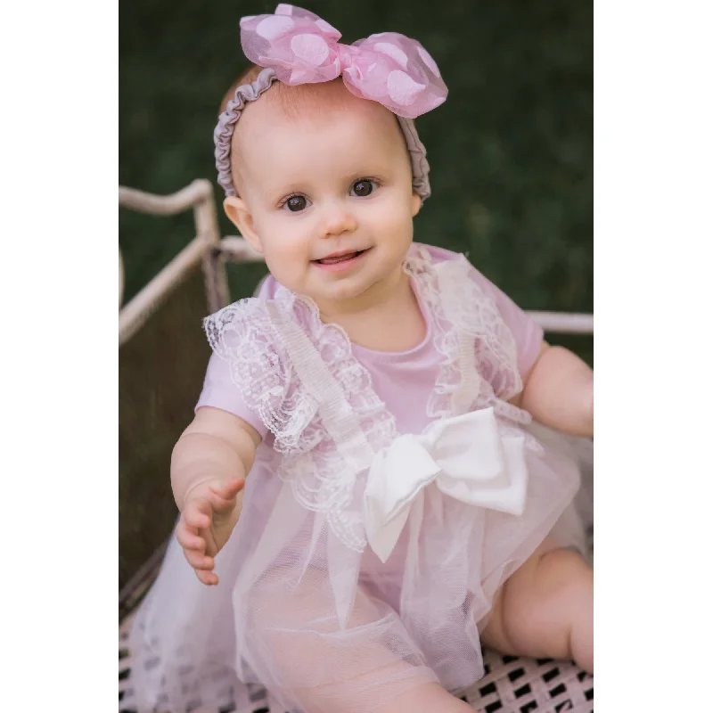 ruffle dressMaeli Rose Lace and Bow Onesie