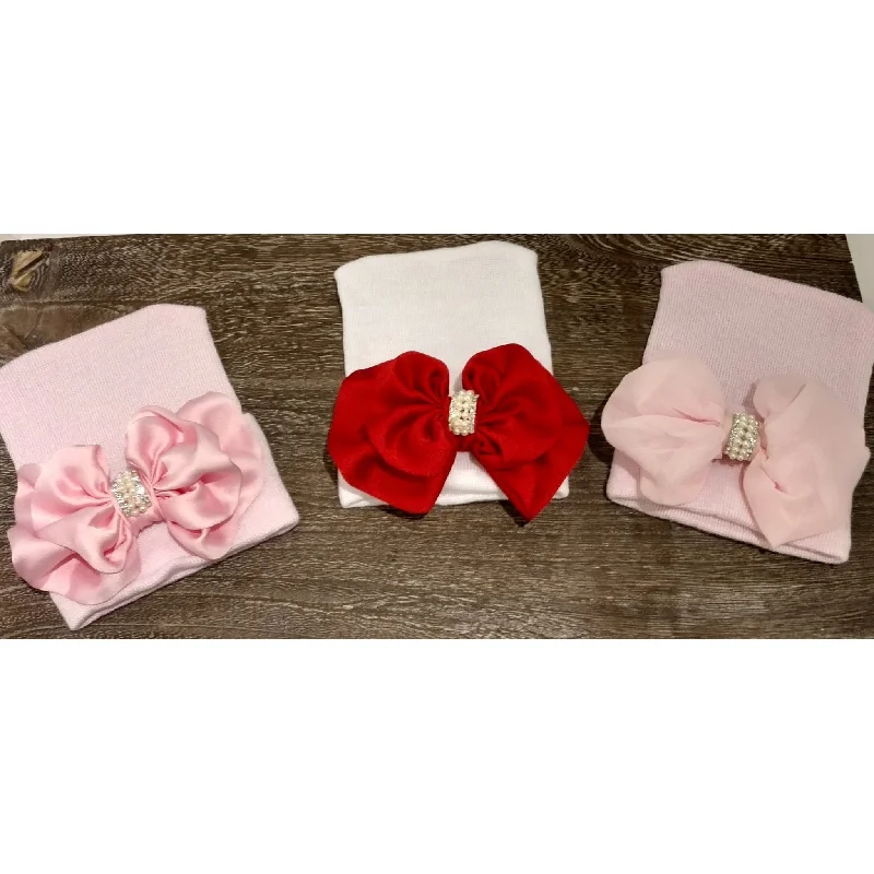 Great Bargains oversized dressCradle Cuties Crystal & Pearl Bow Hat