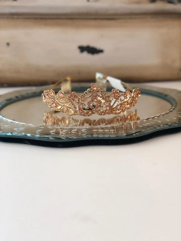 elegant dressRose Gold Tiara