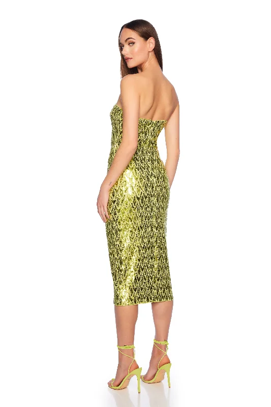 midi dressfeather sequin tube dress 30"