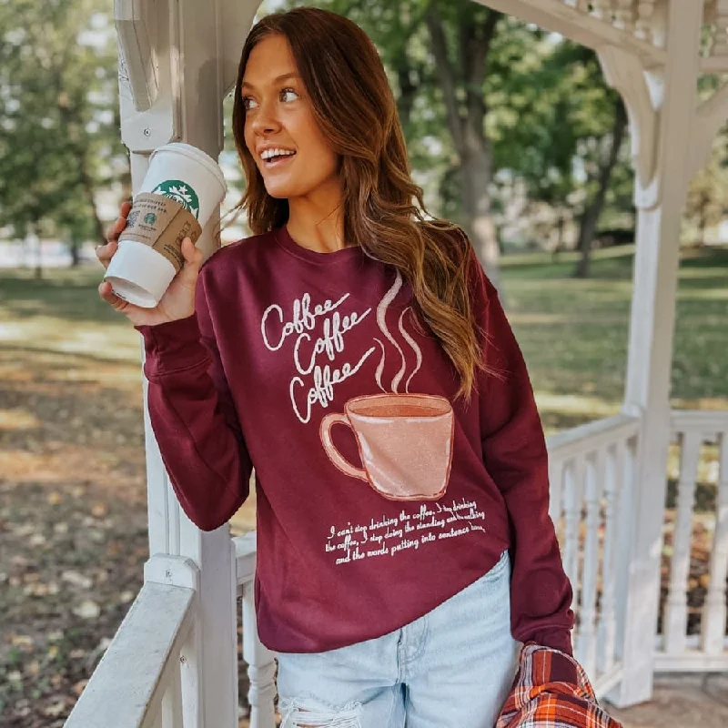 trendy sports sweatshirtCoffee Coffee Coffee Sweatshirt