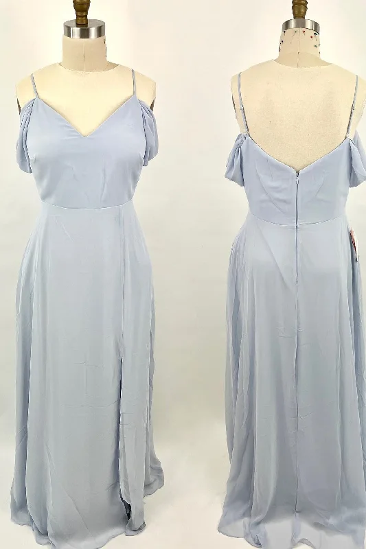 Members Only vintage dressOff the Shoulder Light Blue Chiffon Long Bridesmaid Dress Members Only vintage dressOff the Shoulder Light Blue Chiffon Long Bridesmaid Dress