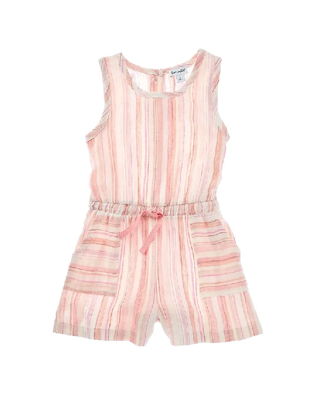 A-line dressSplendid Multi Stripe Linen-Blend Romper