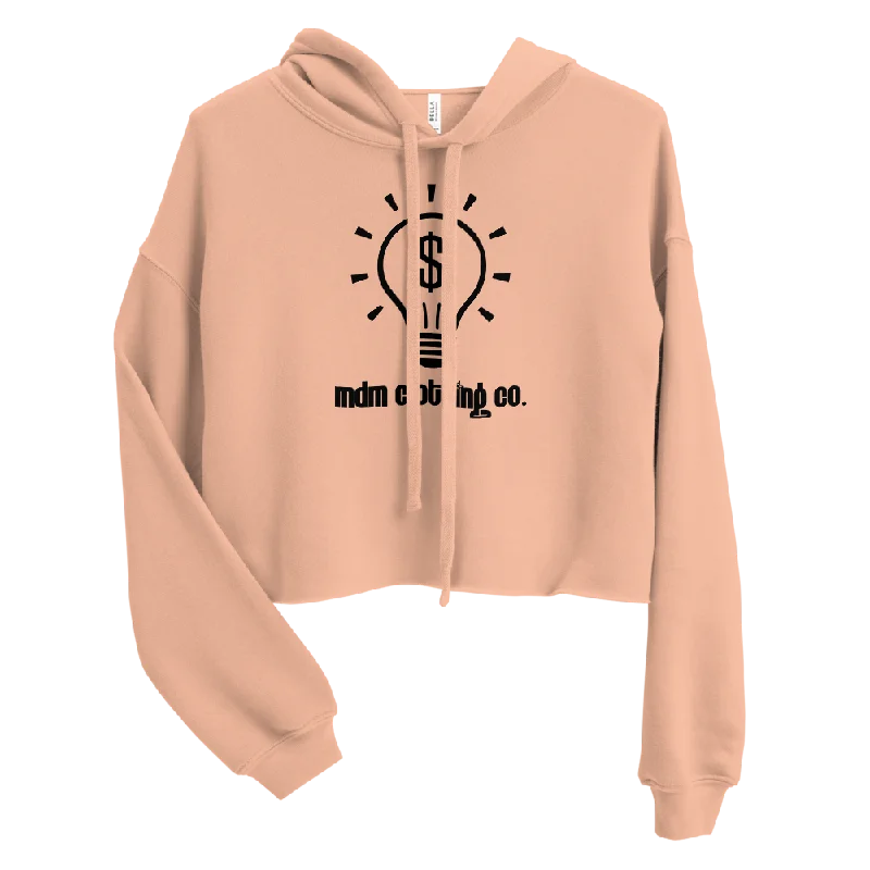 Early Access stylish hoodie for womenMDM Clothing Co. Black Text Crop Hoodie